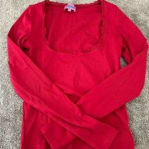 Edikted Red Fitted Blouse